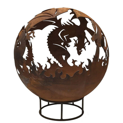 Διακριτικό Corten Steel Rusty Metal Heater Fire Pit πάχους 5mm