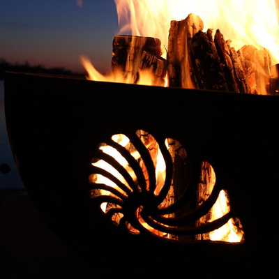 36 ίντσα οξύδωσε προ το χάλυβα Firepits Corten υπαίθριο με την όρφνωση οξειδίων
