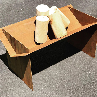 Αποσπάσιμος Corten πίνακας φορητά 510mm κοιλωμάτων πυρκαγιάς χάλυβα ξύλινος καίγοντας