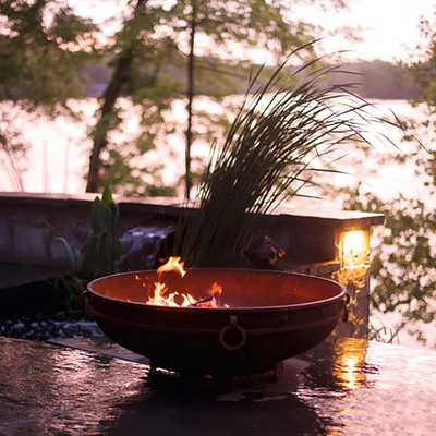 Corten χάλυβα σύγχρονη εστία Firepit κήπων υπαίθρια που θερμαίνει το ξύλινο κάψιμο