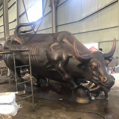 Ύψος 180cm ζωηρά χαλκού του Bull αγάλματα τοπίων γλυπτών υπαίθρια