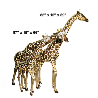 H130cm αληθοφανή Giraffe χαλκού γλυπτά κήπων χαλκού γλυπτών μεγάλα διακοσμητικά