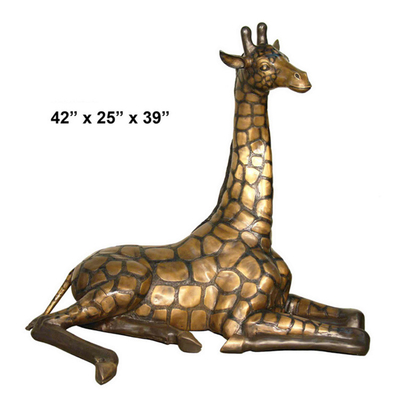 H130cm αληθοφανή Giraffe χαλκού γλυπτά κήπων χαλκού γλυπτών μεγάλα διακοσμητικά