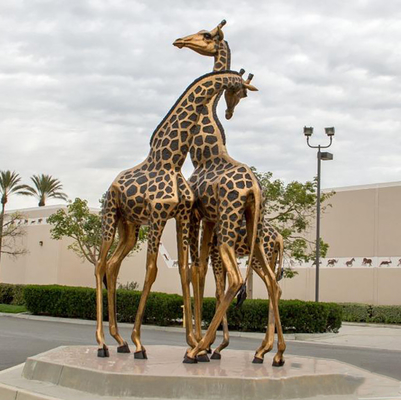 Ζωή κήπων Gnee - μεγάλο υπαίθριο Giraffe γλυπτών χαλκού μεγέθους διαμόρφωσε προσαρμοσμένος