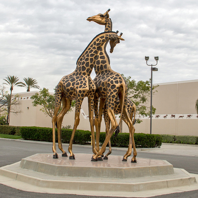 H130cm αληθοφανή Giraffe χαλκού γλυπτά κήπων χαλκού γλυπτών μεγάλα διακοσμητικά