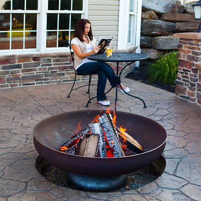 Υπαίθριο Σκουριασμένο Corten Weathering Steel Fire Pit OEM ODM