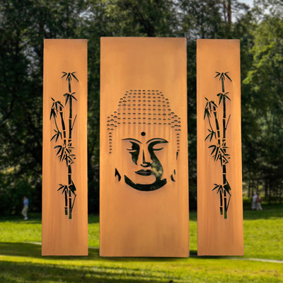 οθόνες χάλυβα 1500mm Corten GN-SH-204 διακοσμήσεις κήπων μετάλλων διαιρετών ιδιωτικότητας περικοπών λέιζερ