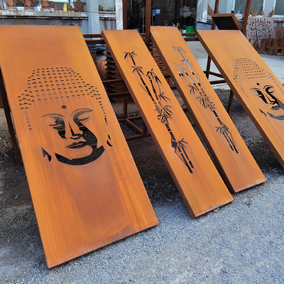 οθόνες χάλυβα 1500mm Corten GN-SH-204 διακοσμήσεις κήπων μετάλλων διαιρετών ιδιωτικότητας περικοπών λέιζερ