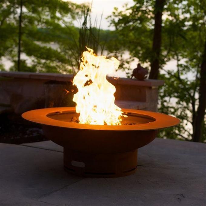 Παλαιός στρογγυλός καυστήρας Firepit ΣΧΑΡΩΝ χάλυβα Corten