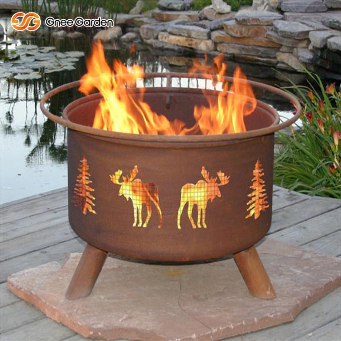 Corten χάλυβα πυρκαγιάς κύπελλων Firepit υπαίθριο κοίλωμα πυρκαγιάς θέρμανσης φυσικό οξυδωμένο