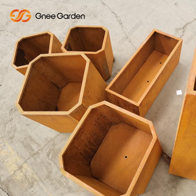 Καλλιεργητής Corten που ξεπερνά το ανθεκτικό αγροτικό υπαίθριο κιβώτιο καλλιεργητών μετάλλων Corten τοπίων κήπων