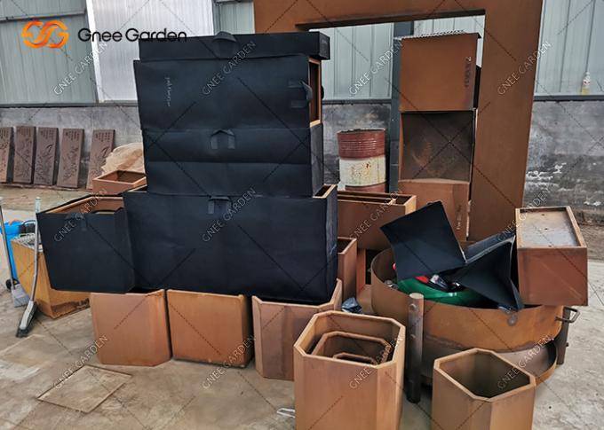 Της Κίνας ανώτερο σχεδίου Corten μετάλλων μεγάλο κήπων καλλιεργητών Corten κιβώτιο καλλιεργητών χρώματος σκουριάς χάλυβα υπαίθριο
