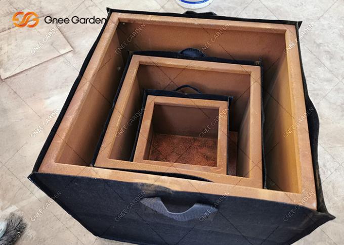 Τιμή 2mm εργοστασίων πάχους Corten χάλυβα ορθογώνιος λουλουδιών δοχείων διακοσμήσεων καλλιεργητής βρεφικών σταθμών μετάλλων σκουριασμένος
