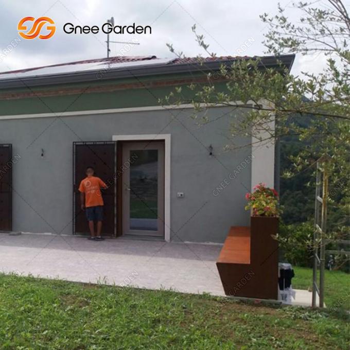 Σχεδιασμένος έπιπλα πάγκος χάλυβα Corten συνήθειας υπαίθριος με τον καλλιεργητή