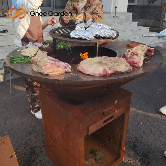 Μαγειρεύοντας συσκευάζοντας υπηρεσίες σχαρών ΣΧΑΡΩΝ κοιλωμάτων πυρκαγιάς χάλυβα Corten σκουριάς κήπων σχαρών υπαίθριες