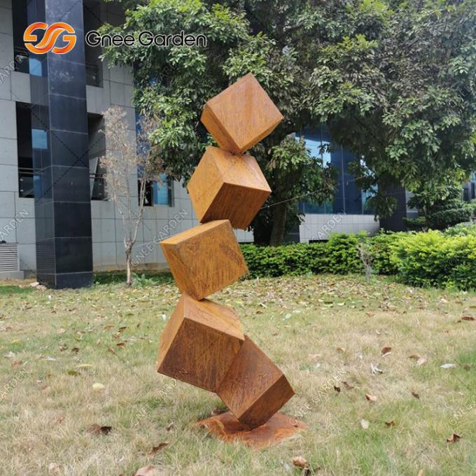 Υψηλός - γλυπτό μετάλλων κήπων χάλυβα Corten τεχνών ποιοτικής μεγάλο σκουριασμένο τέχνης