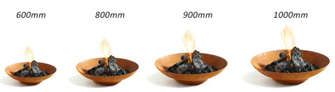 Ορειχαλκουργών κατωφλιών Patio Firepit ξύλινο καίγοντας κήπων κύπελλων Corten κοίλωμα πυρκαγιάς χάλυβα υπαίθριο