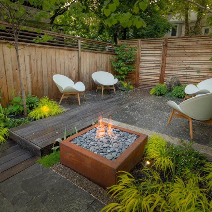 Κοίλωμα πυρκαγιάς χάλυβα Corten αερίου επίπλων Patio εστιών χάλυβα Corten διακοσμητικό