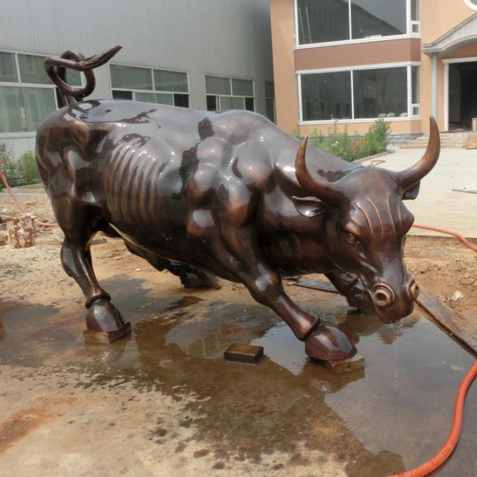 Μεγάλο ζωικό γλυπτό χαλκού του Bull διακοσμήσεων αγαλμάτων υπαίθριο