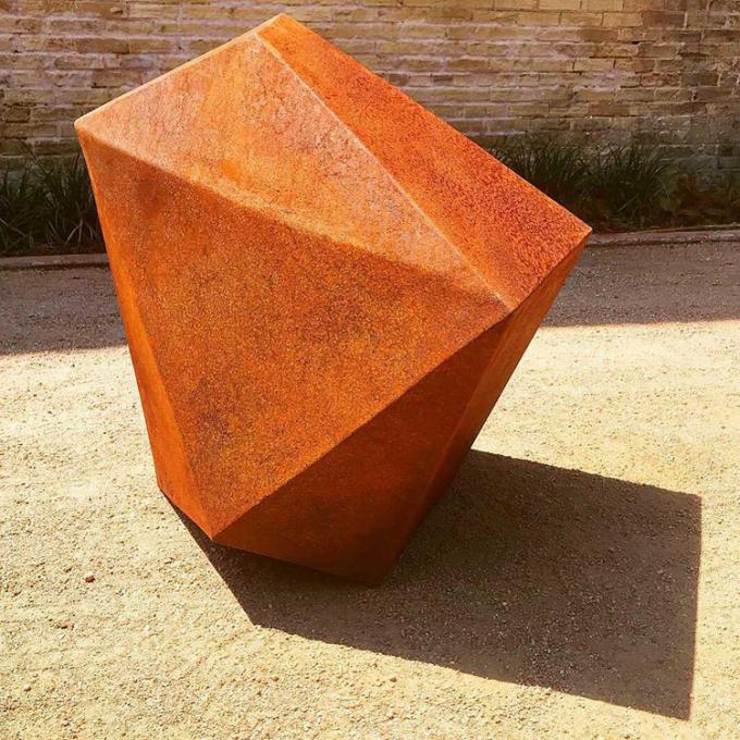 Μοναδικό καλλιτεχνών γλυπτό κήπων Corten γεωμετρίας σχεδίου αφηρημένο ανώμαλο