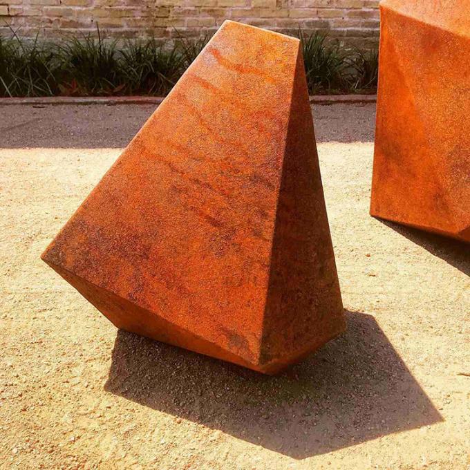 Μοναδικό καλλιτεχνών γλυπτό κήπων Corten γεωμετρίας σχεδίου αφηρημένο ανώμαλο