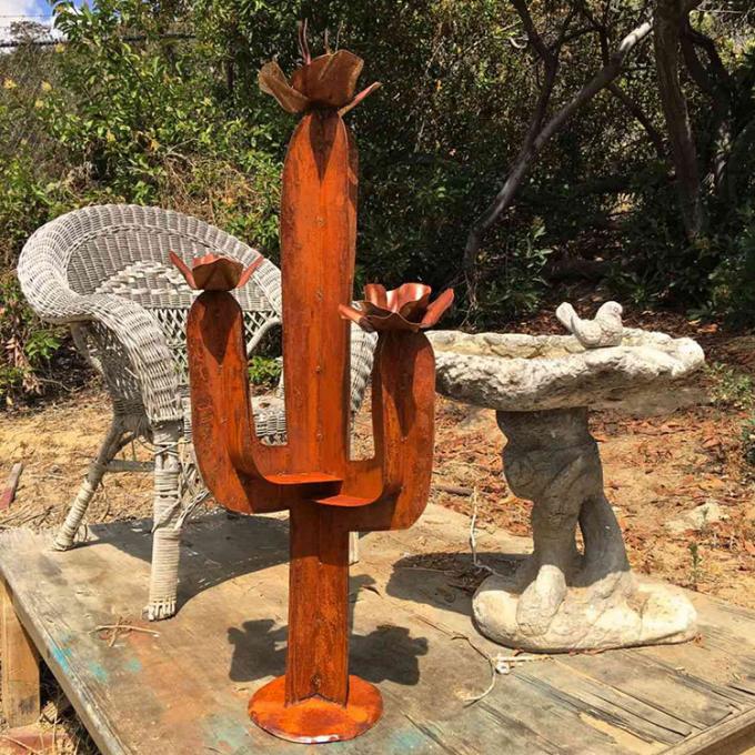 Νέο γλυπτό χάλυβα Corten διακοσμήσεων ναυπηγείων κάκτων μετάλλων τοπίων κήπων σχεδίου
