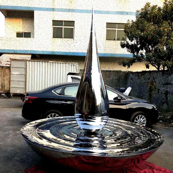 Σύγχρονο υπαίθριο κήπων δημιουργικό γλυπτό σφαιρών ανοξείδωτου ωοειδές
